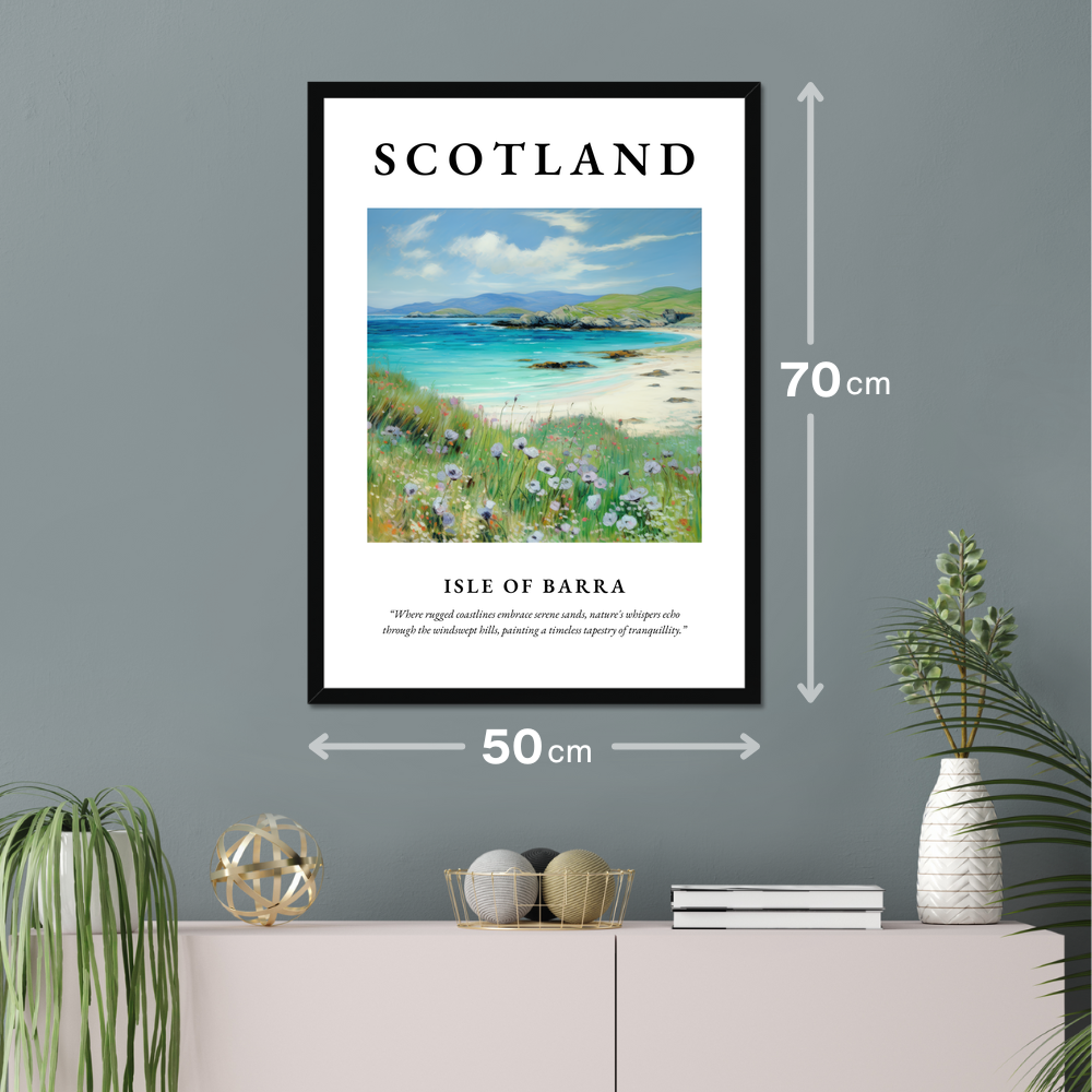 Poster of Isle of Barra hanging on a wall