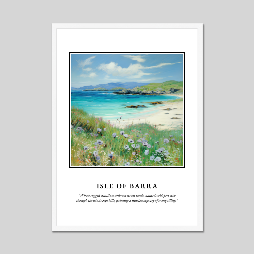 Poster in a white frame