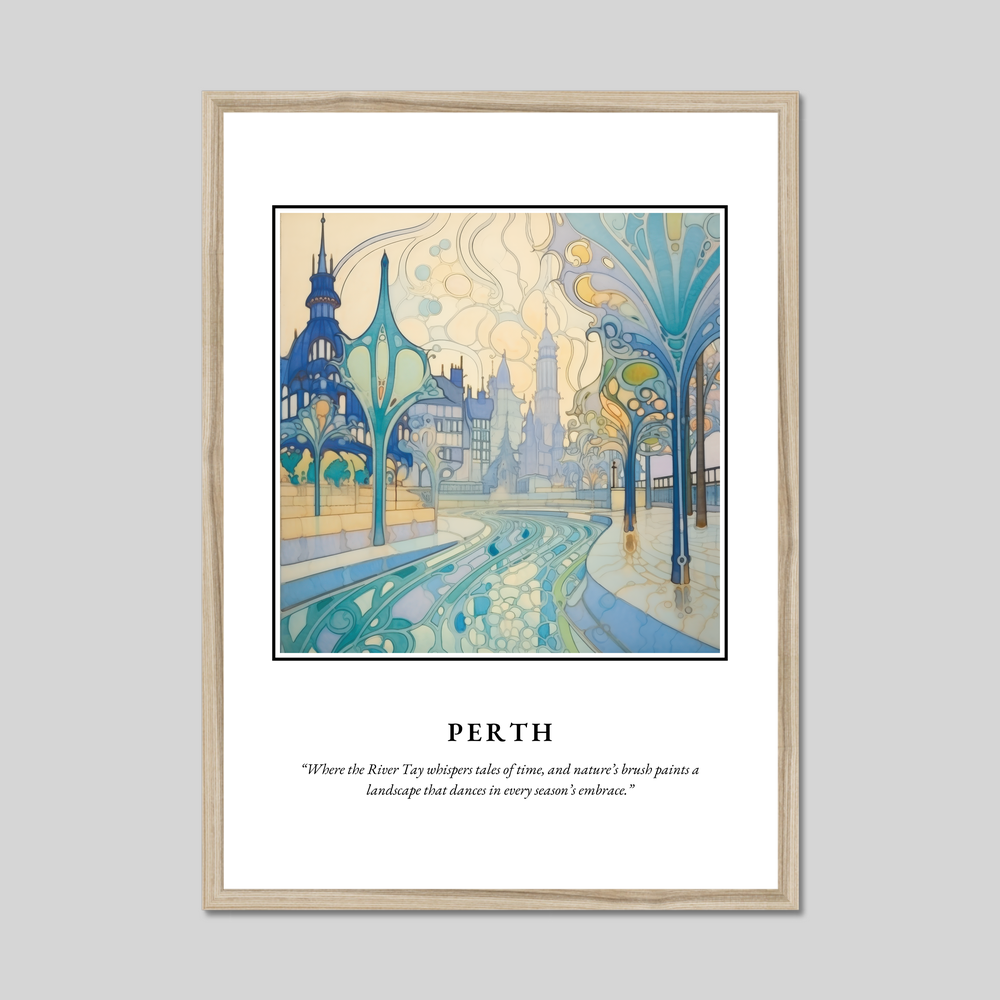 Poster in a natural frame