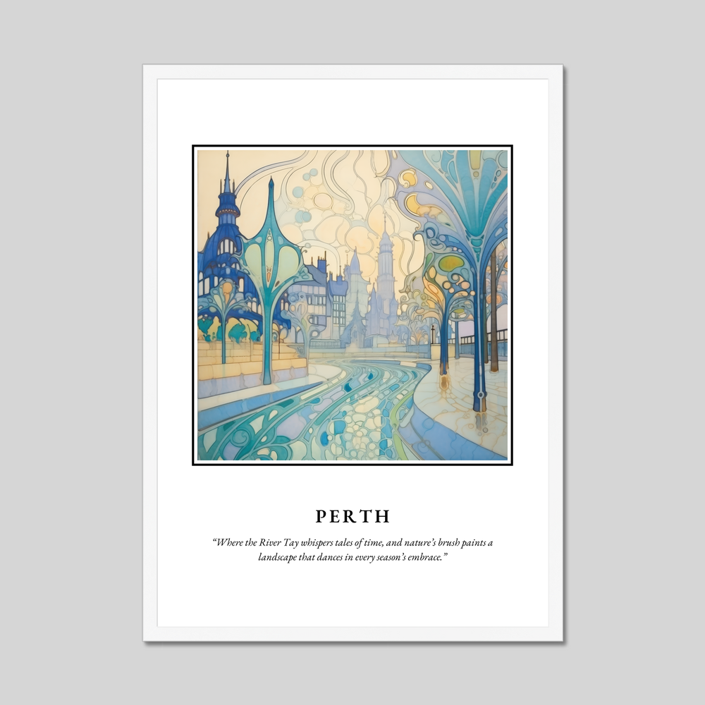 Poster in a white frame