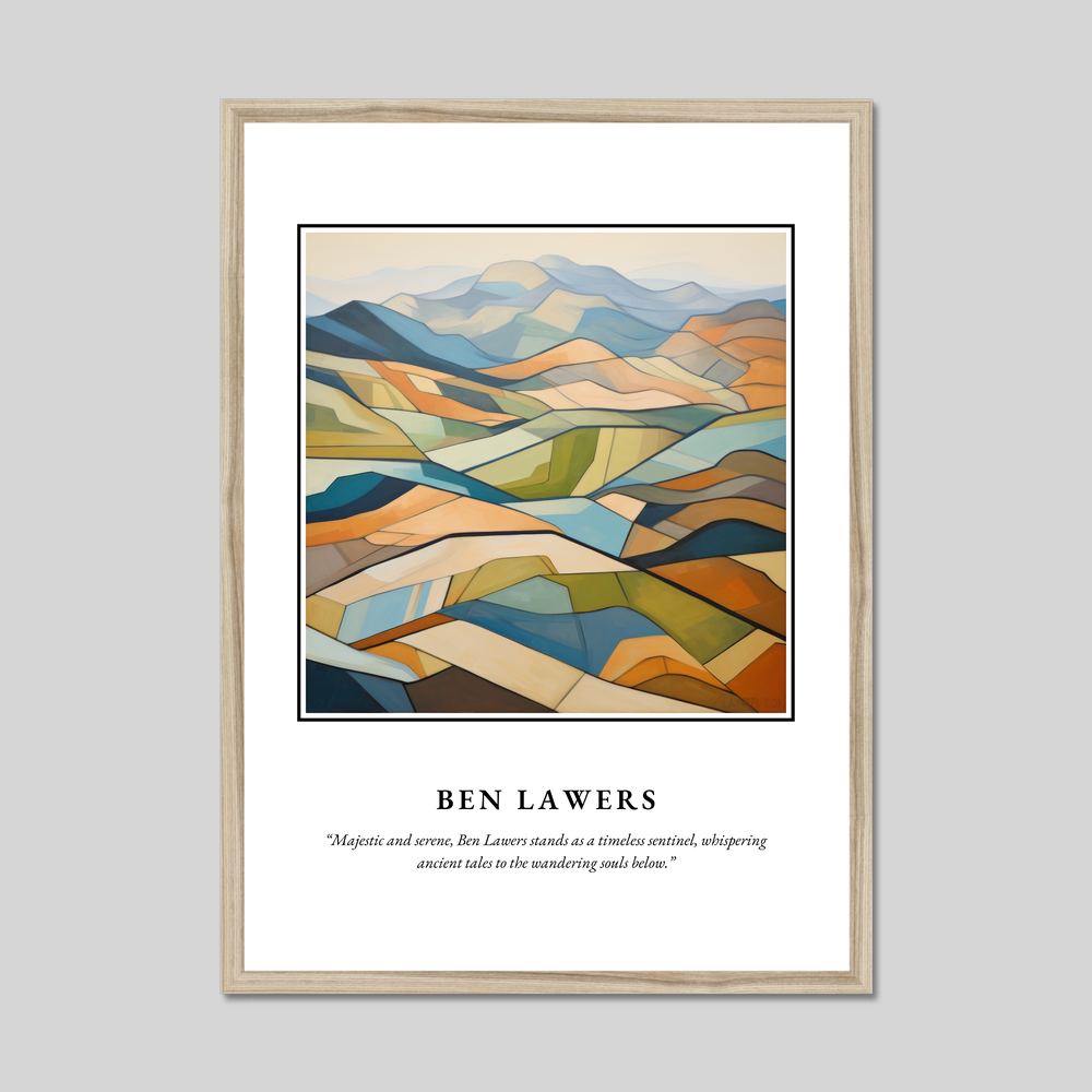 Poster in a natural frame