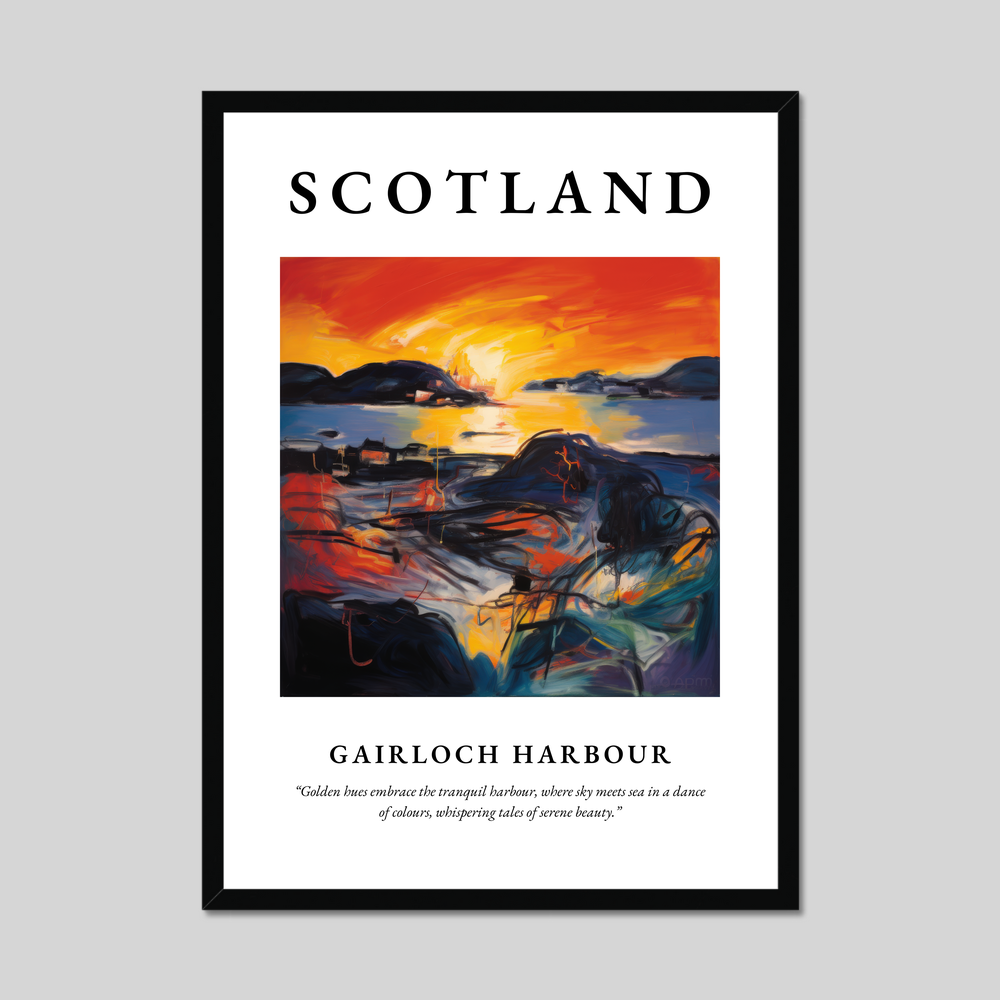 Poster of Gairloch Harbour, Scotland.