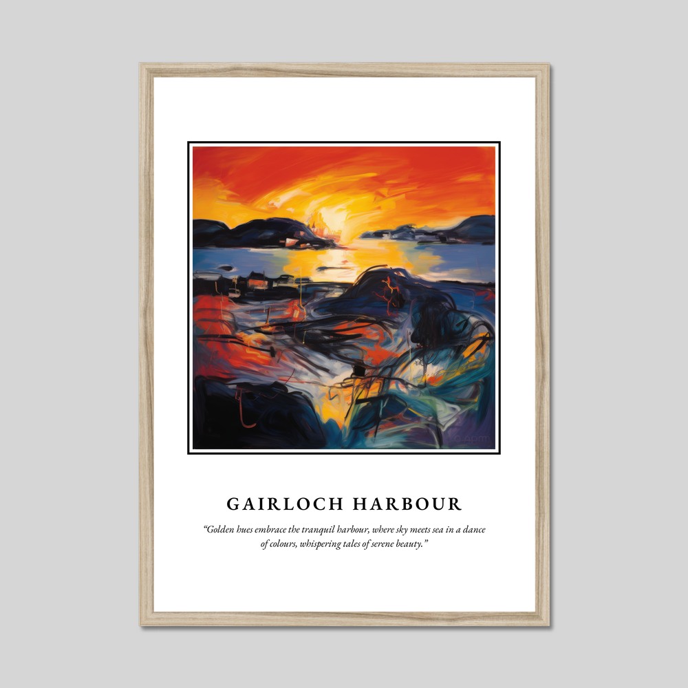 Poster in a natural frame