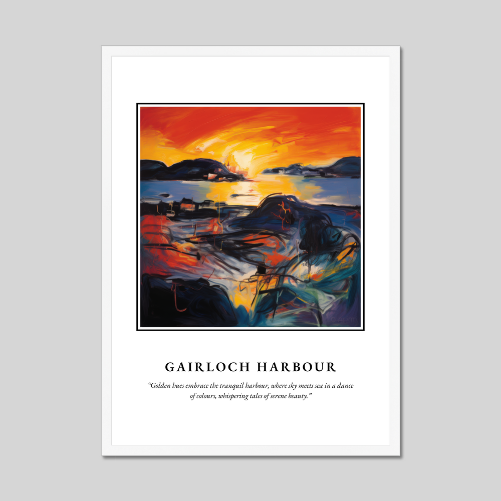 Poster in a white frame