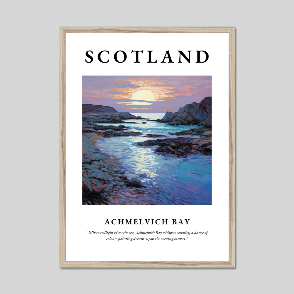 Poster in a natural frame with the word Scotland