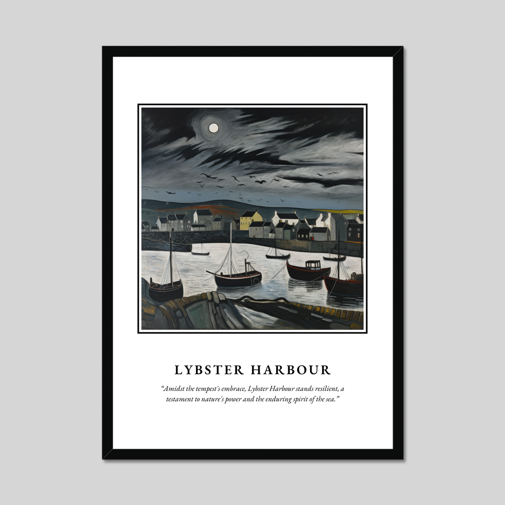 Poster in a black frame