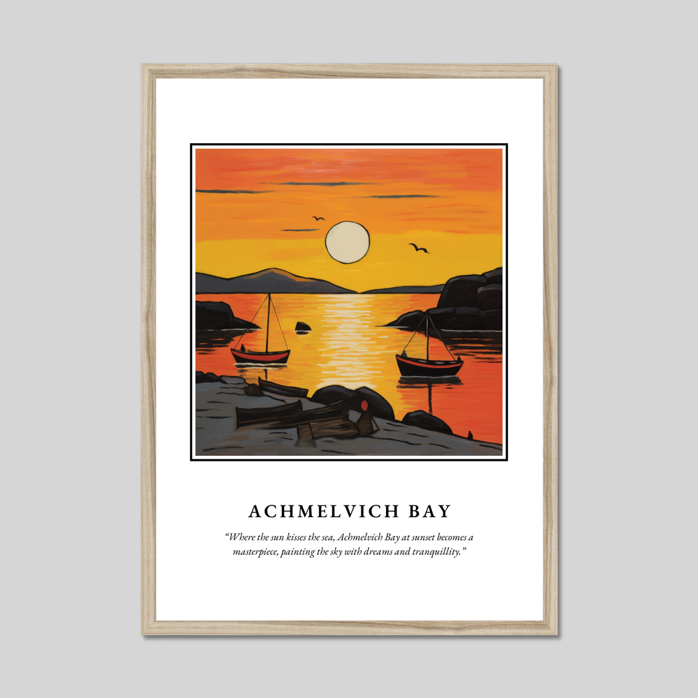 Poster in a natural frame