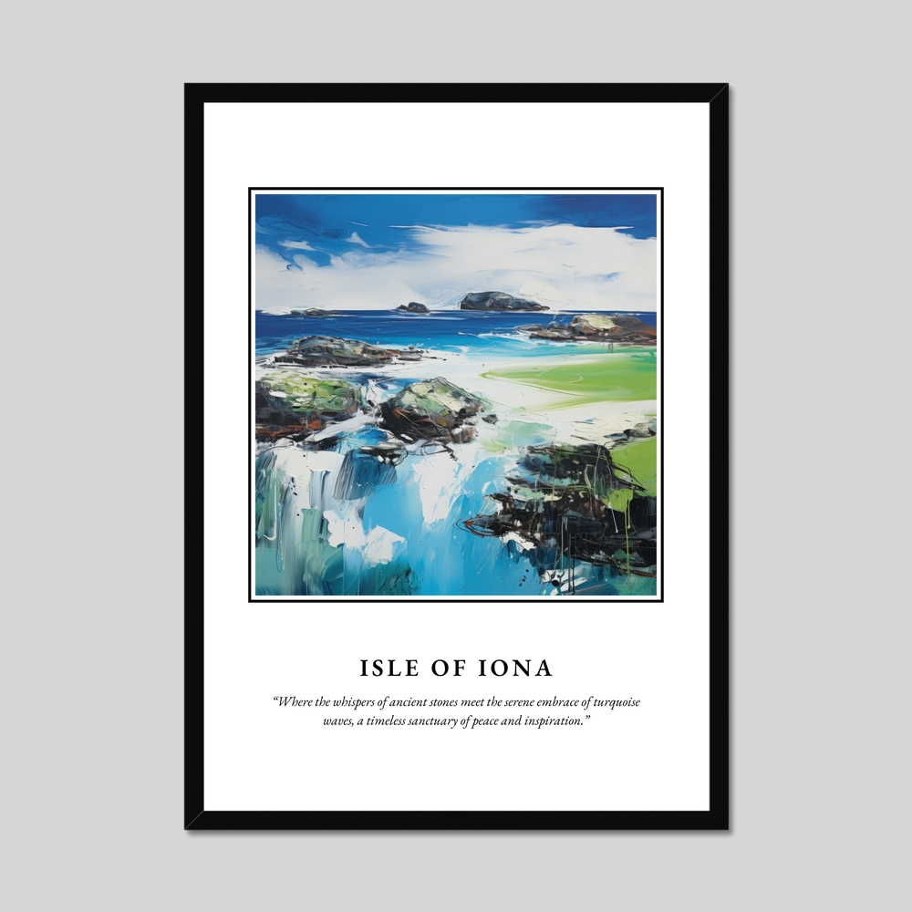 Poster in a black frame