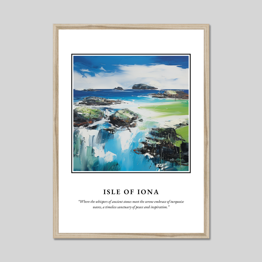 Poster in a natural frame