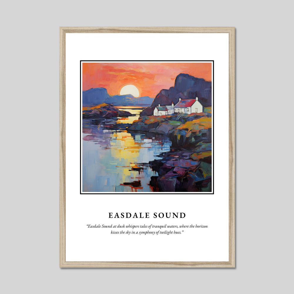 Poster in a natural frame