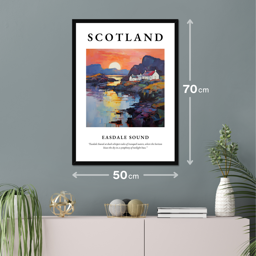 Poster of Easdale Sound hanging on a wall