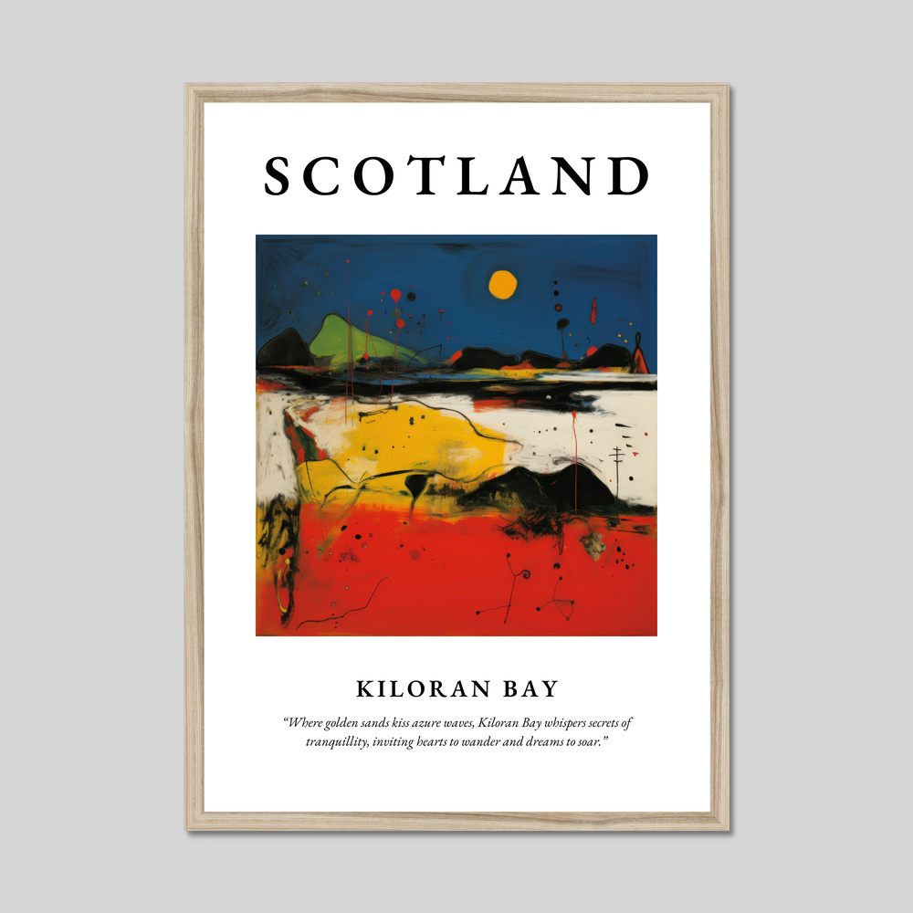 Poster in a natural frame with the word Scotland