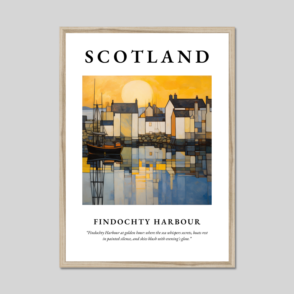 Poster in a natural frame with the word Scotland