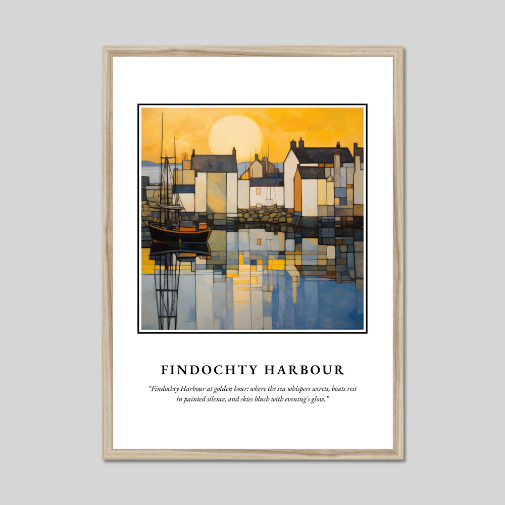 Poster in a natural frame