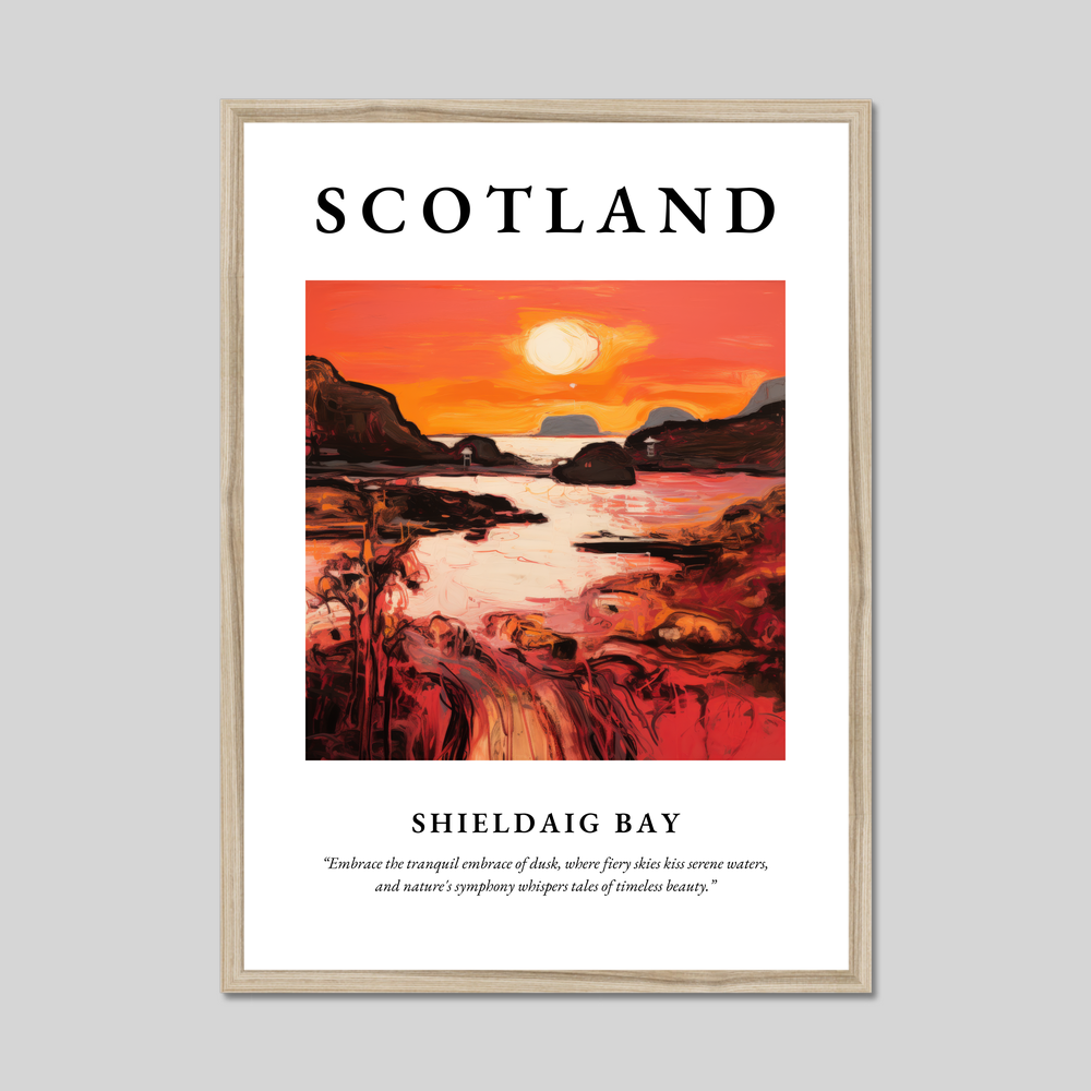 Poster in a natural frame with the word Scotland