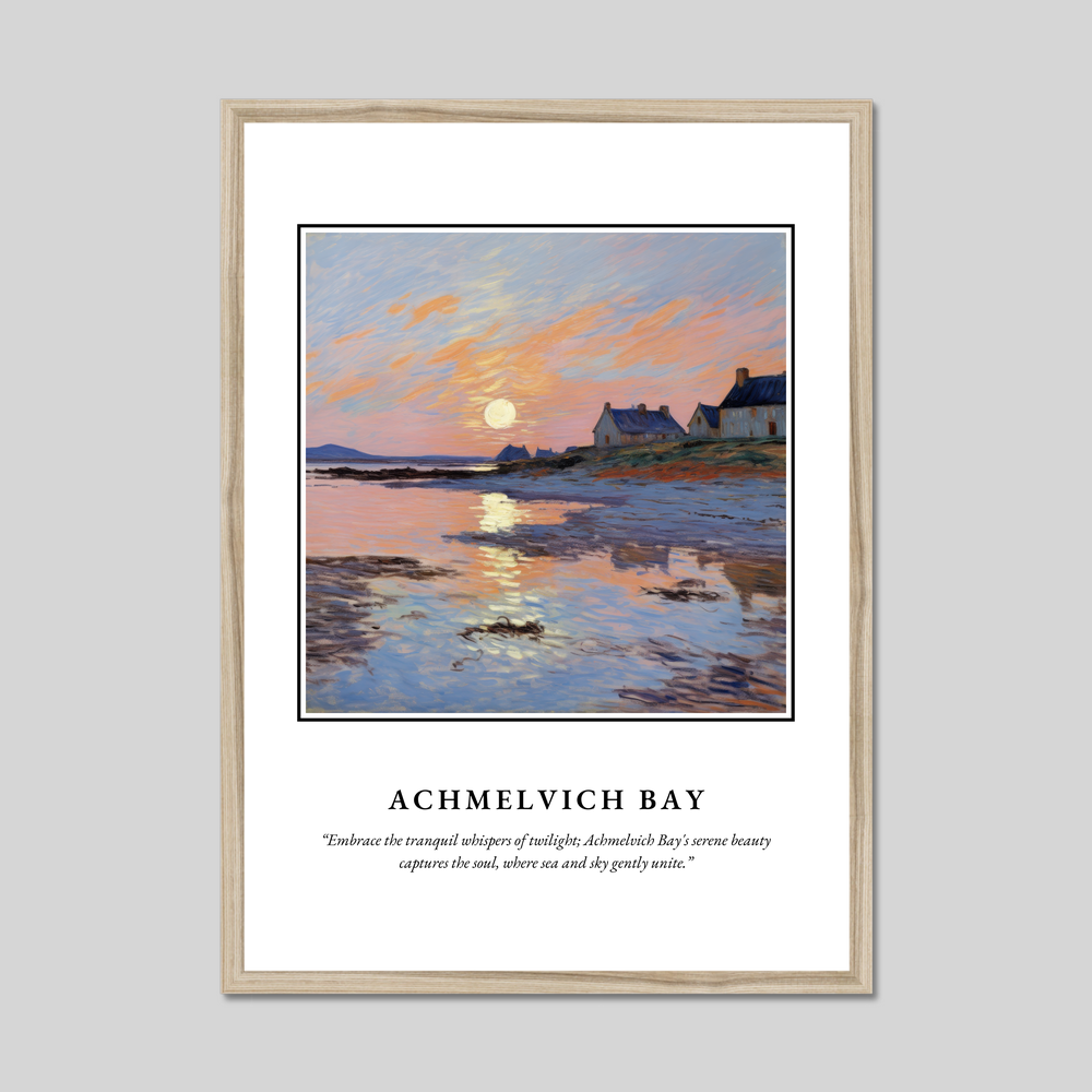 Poster in a natural frame