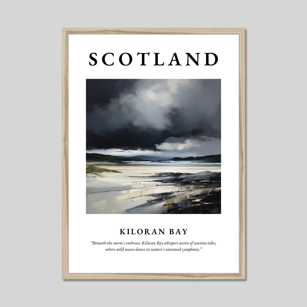 Poster in a natural frame with the word Scotland