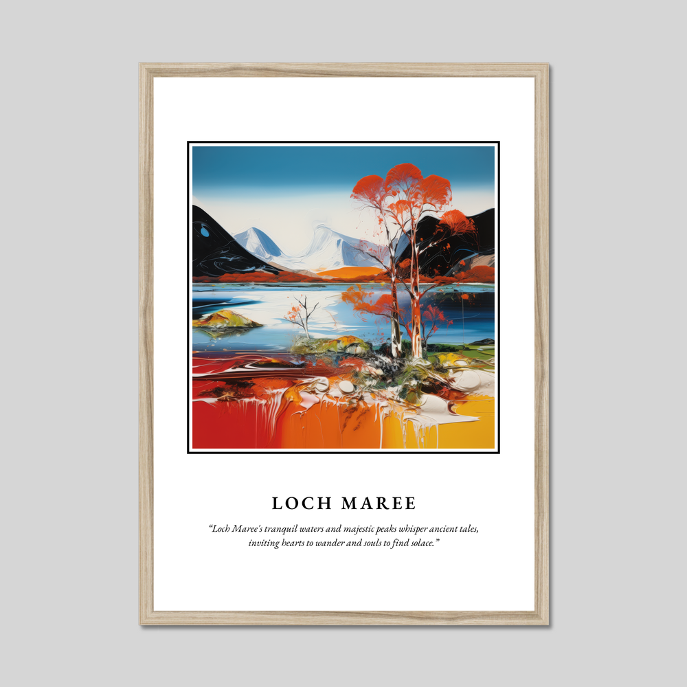 Poster in a natural frame