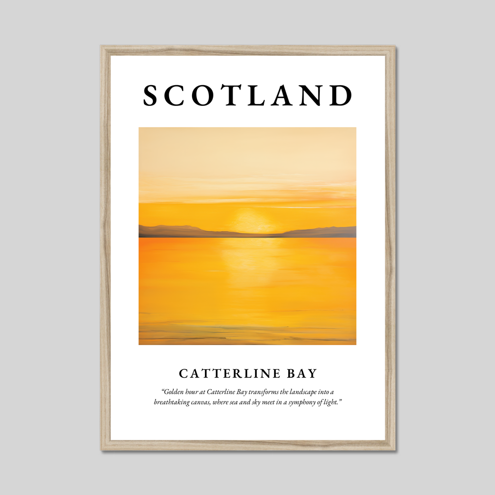 Poster in a natural frame with the word Scotland