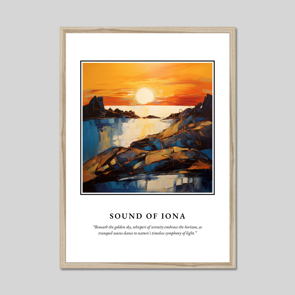 Poster in a natural frame