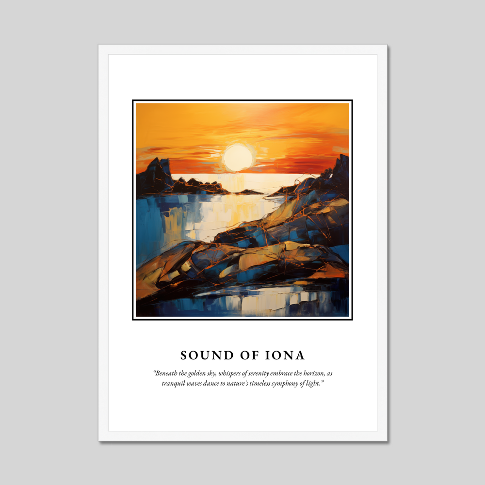 Poster in a white frame