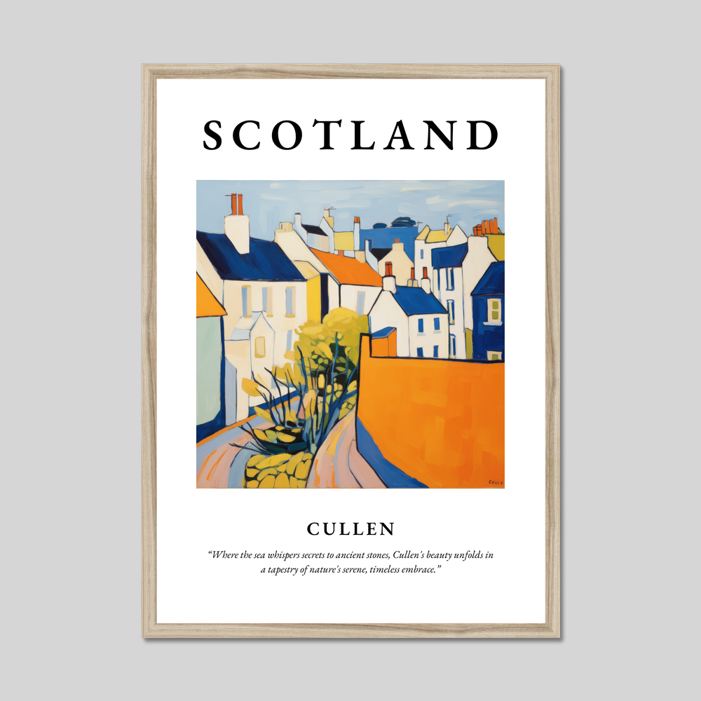 Poster in a natural frame with the word Scotland