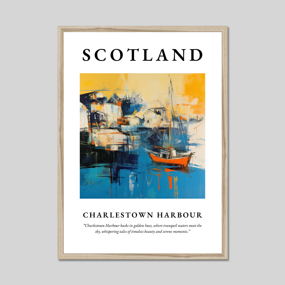 Poster in a natural frame with the word Scotland