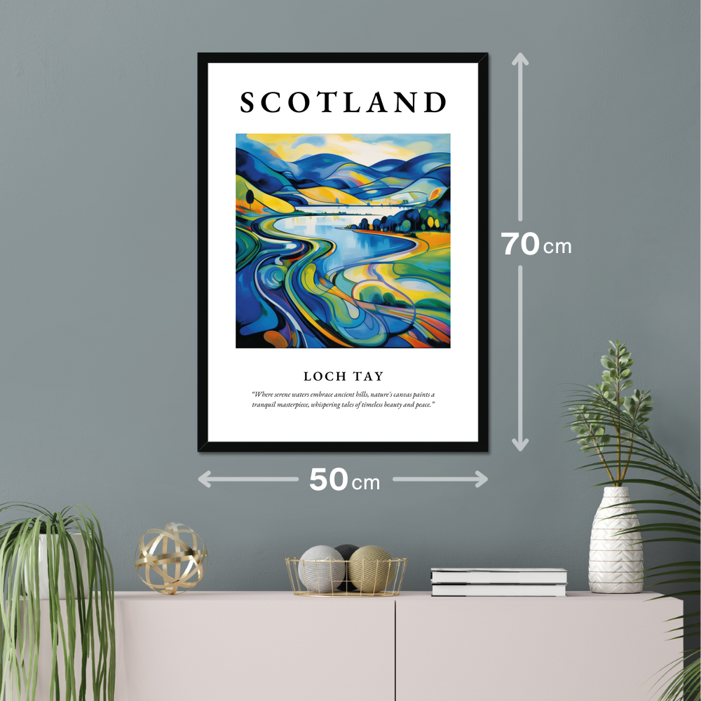 Poster of Loch Tay hanging on a wall