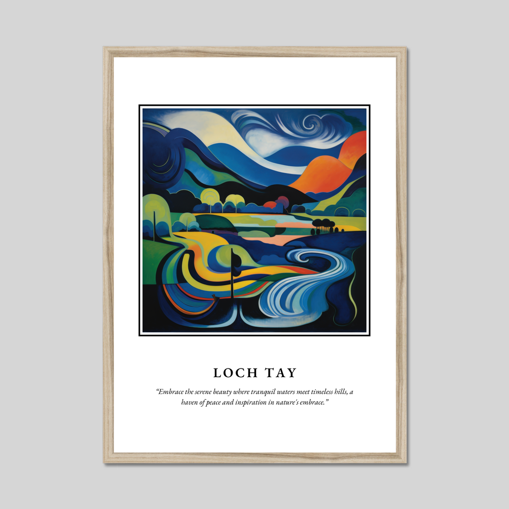 Poster in a natural frame