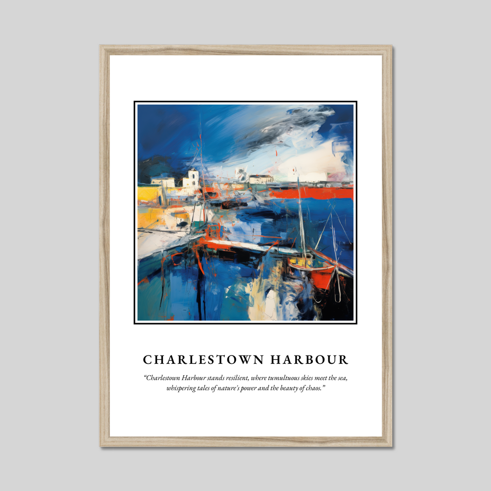 Poster in a natural frame