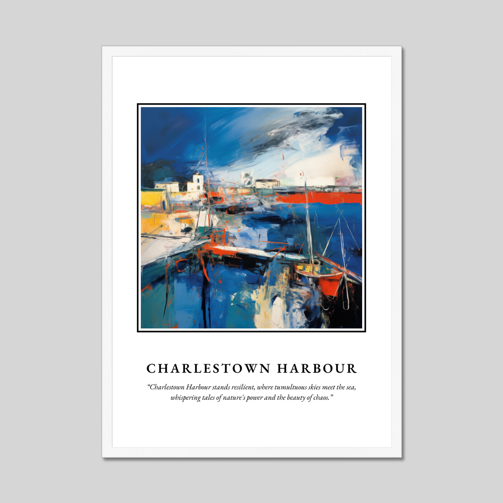 Poster in a white frame