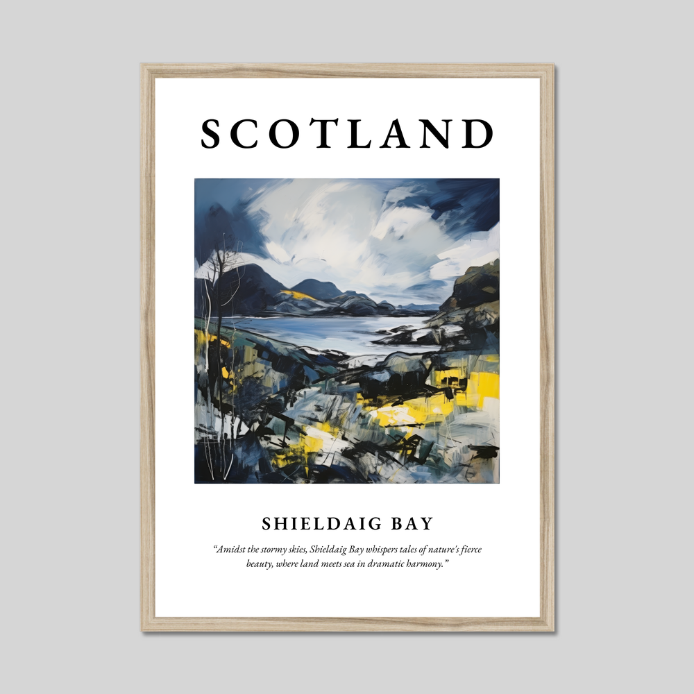 Poster in a natural frame with the word Scotland