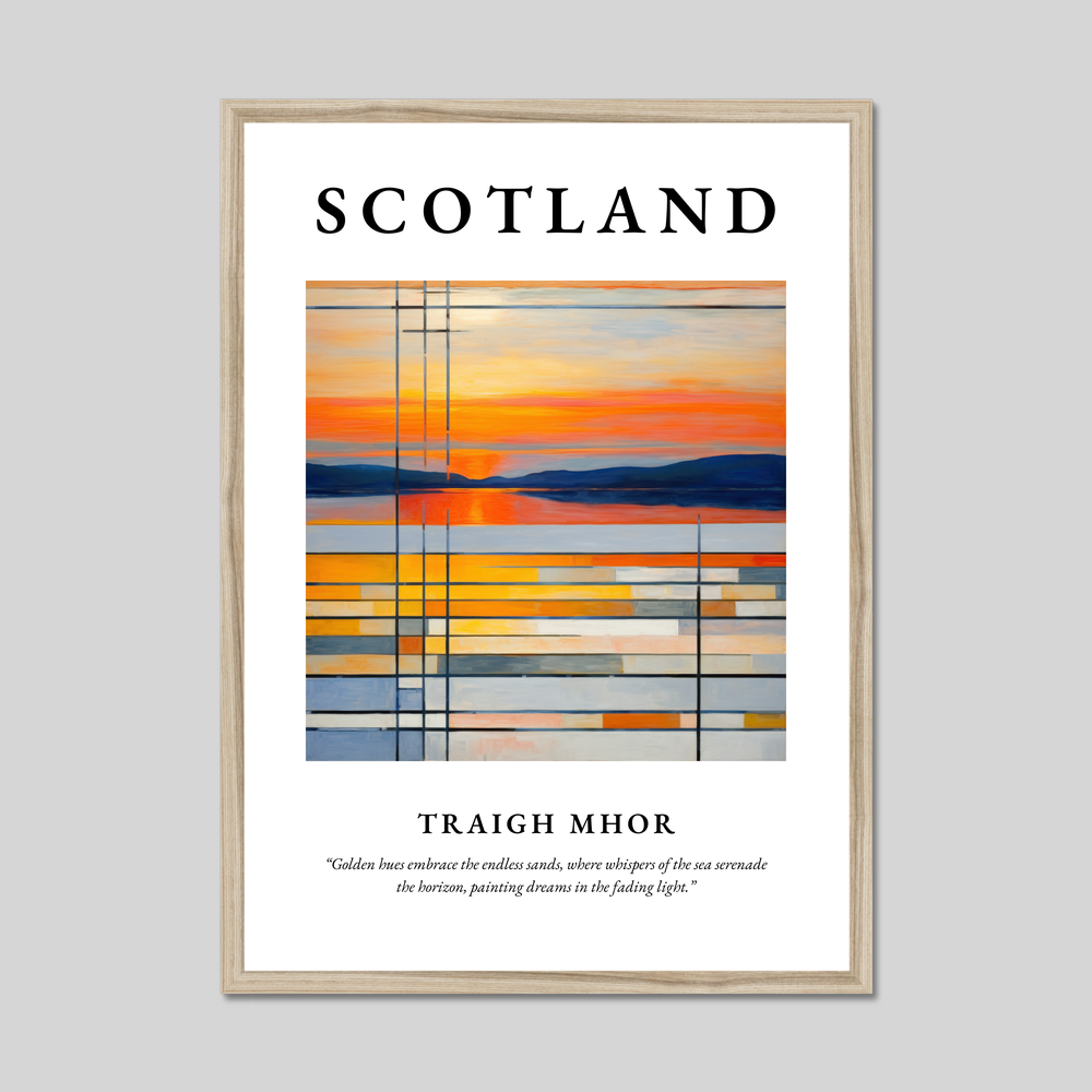 Poster in a natural frame with the word Scotland