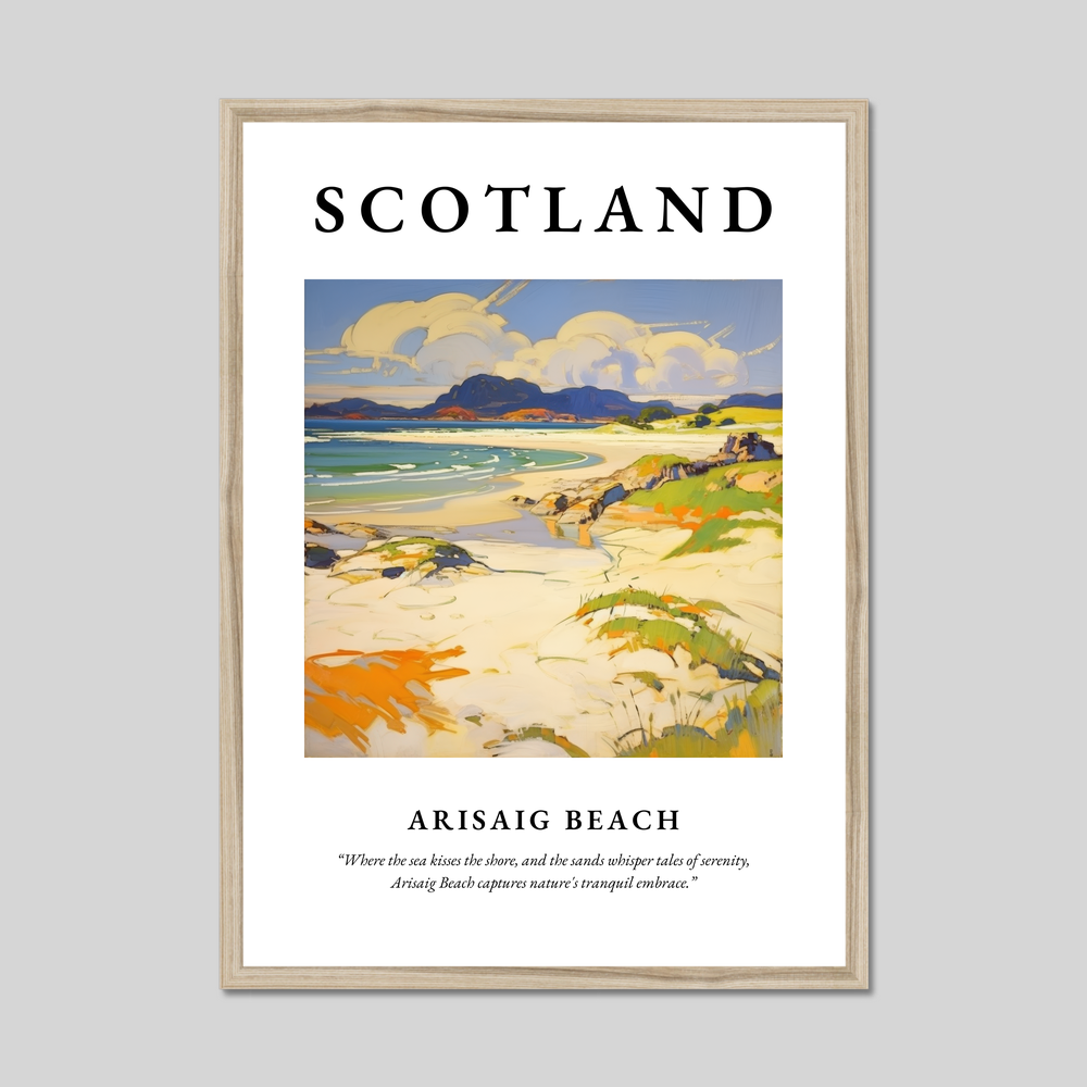 Poster in a natural frame with the word Scotland