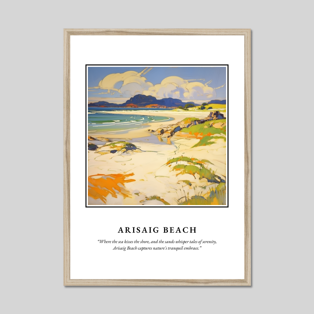 Poster in a natural frame