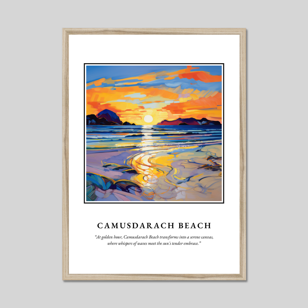 Poster in a natural frame