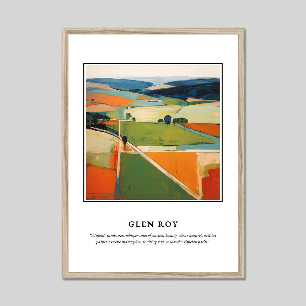 Poster in a natural frame