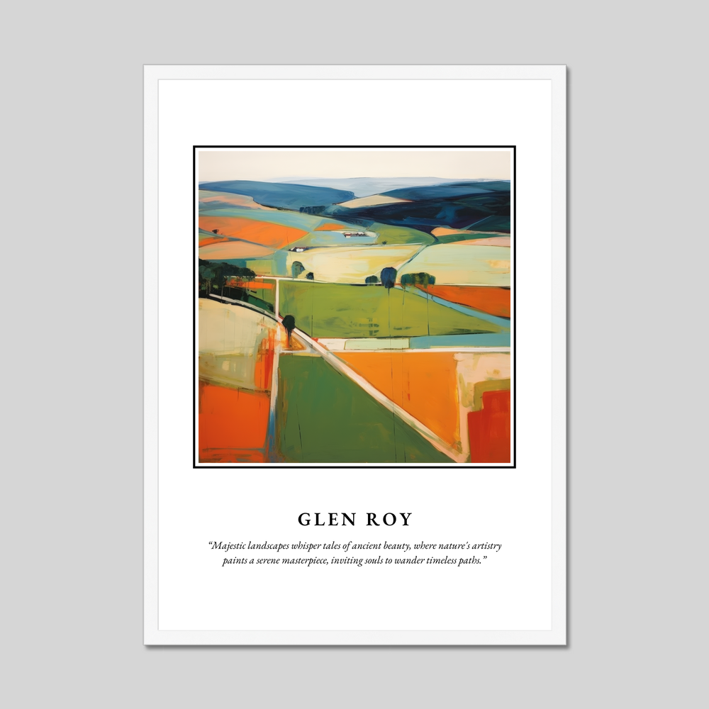 Poster in a white frame