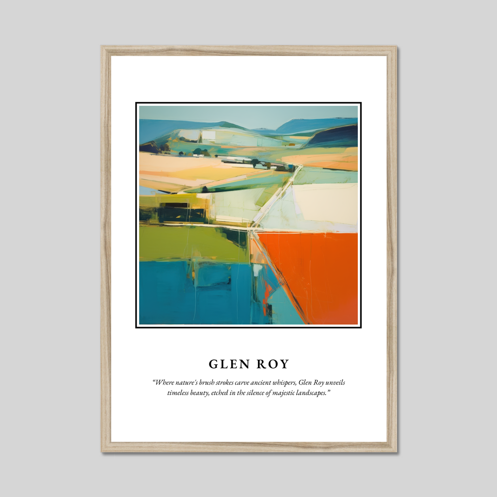 Poster in a natural frame