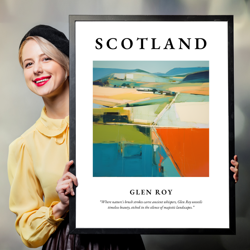 Person holding a poster of Glen Roy