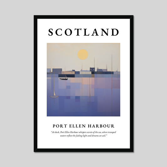 Poster of Port Ellen Harbour, Scotland.