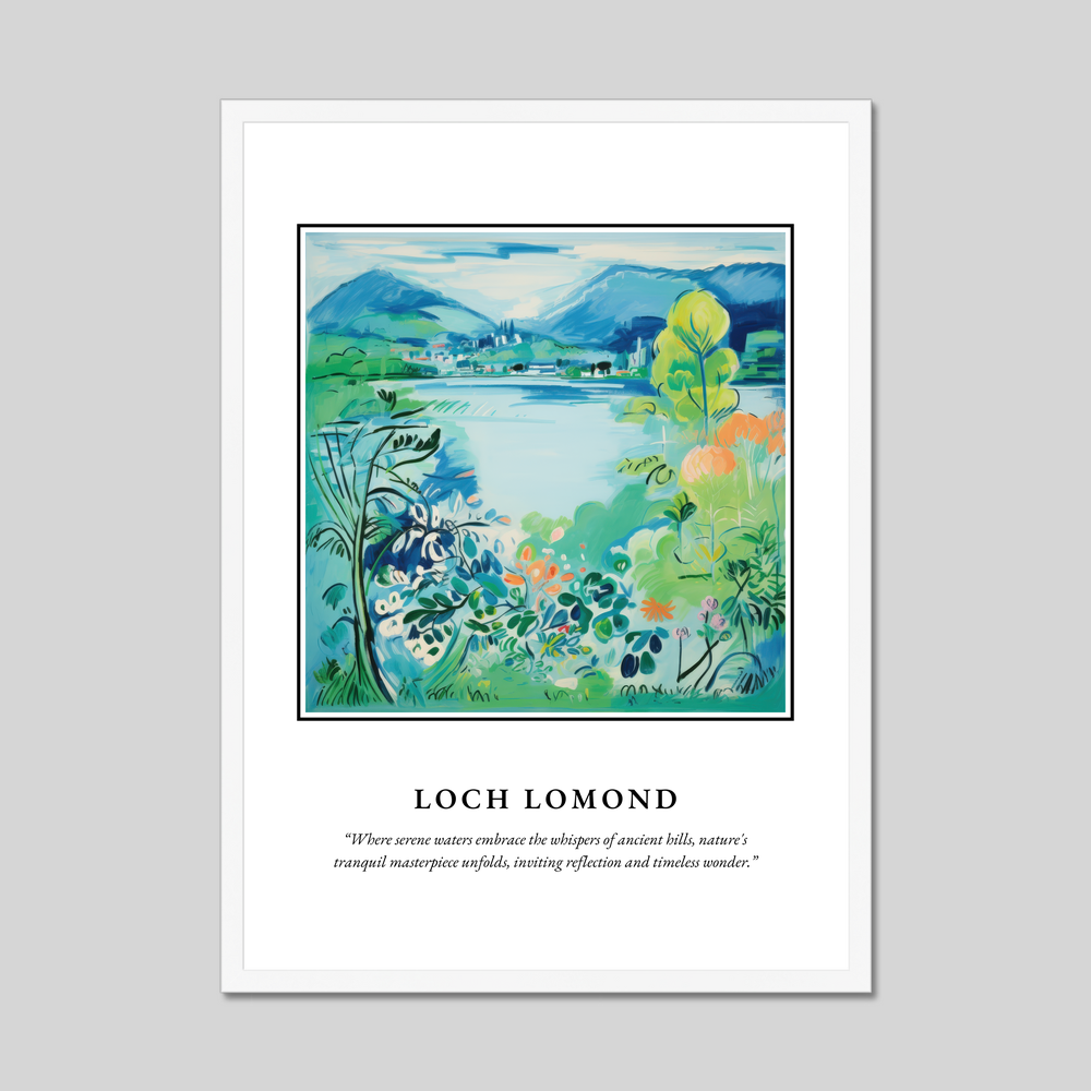 Poster in a white frame