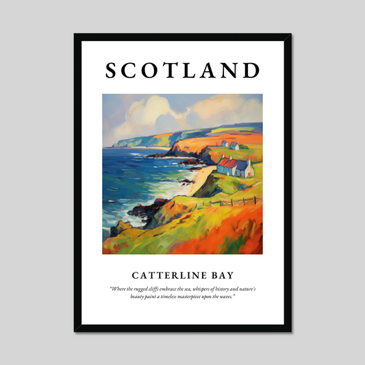 Poster of Catterline Bay, Scotland.