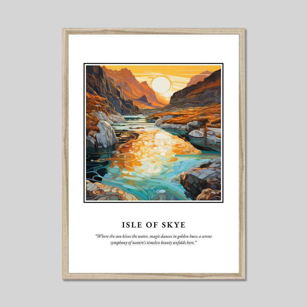 Poster in a natural frame