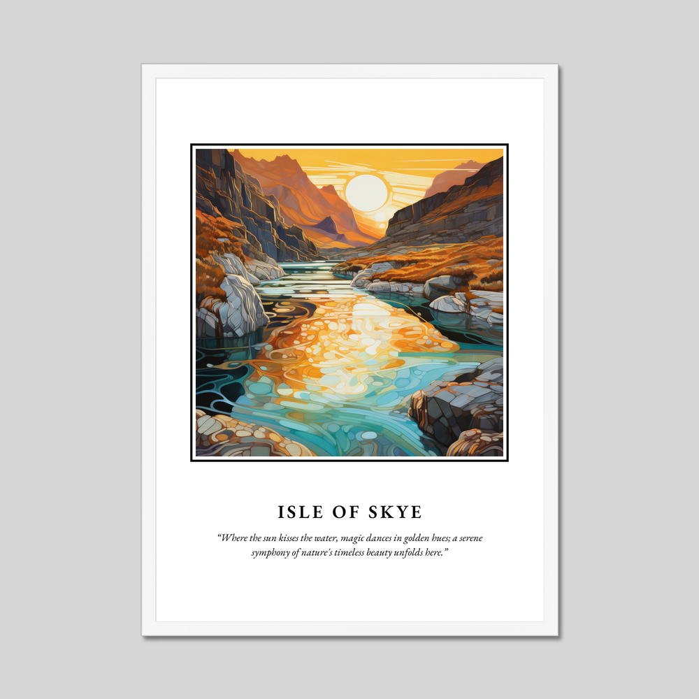 Poster in a white frame