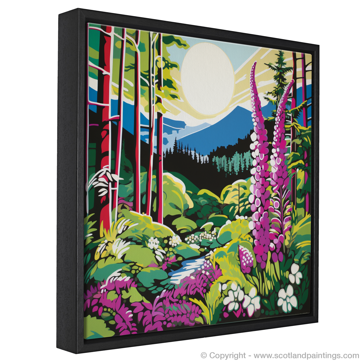 Scottish Highlands in Bloom: A Pop Art Tribute to Foxglove Splendour