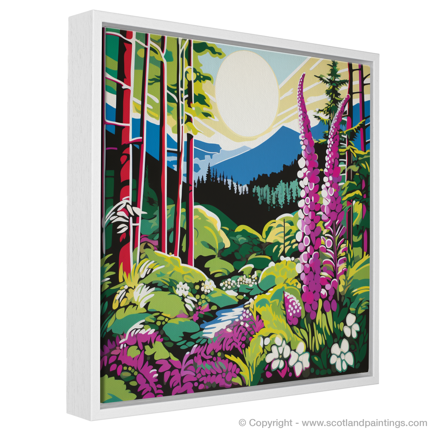 Scottish Highlands in Bloom: A Pop Art Tribute to Foxglove Splendour
