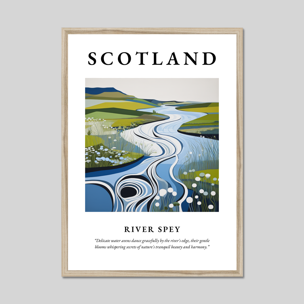 Poster in a natural frame with the word Scotland