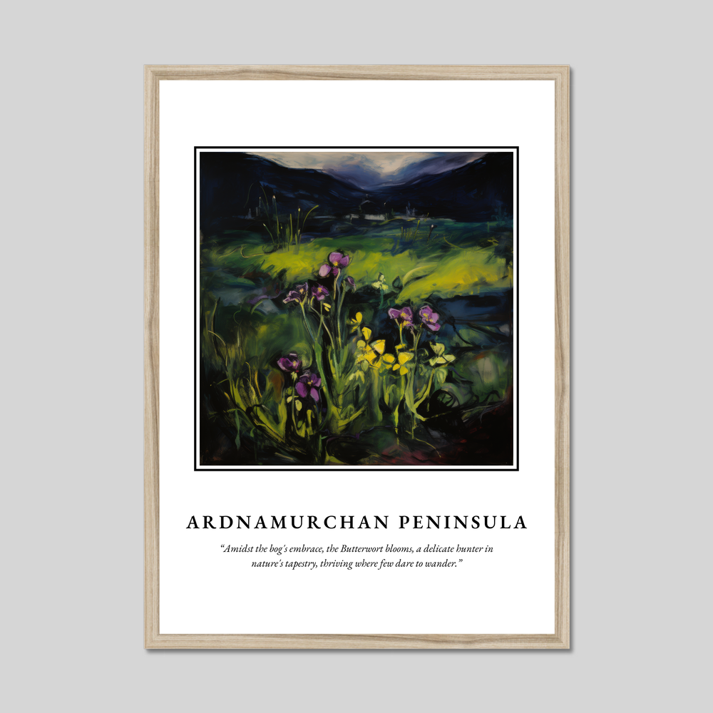 Poster in a natural frame