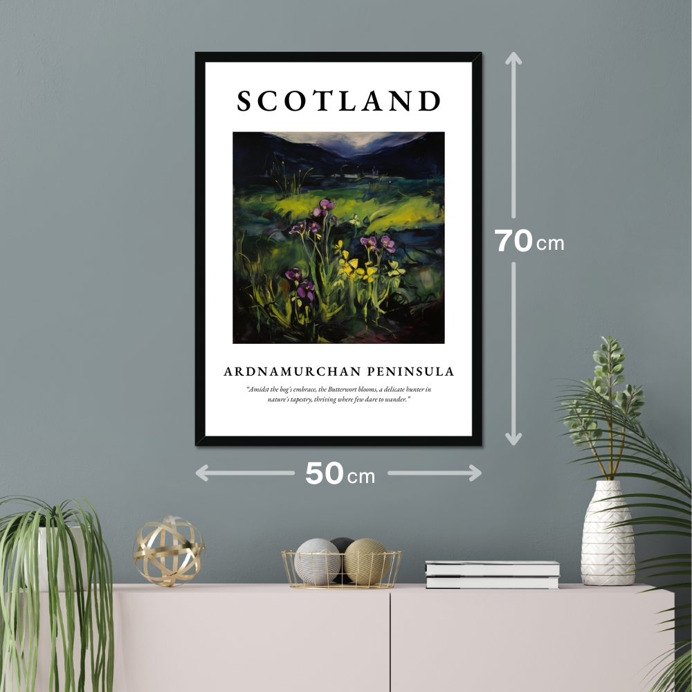Poster of Ardnamurchan Peninsula hanging on a wall